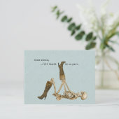 Carte Postale Chères chaussures Squelette en amour (Debout devant)