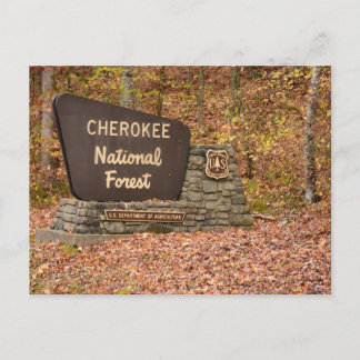 Carte Postale Cherokee Forêt nationale signe à l'automne dans le