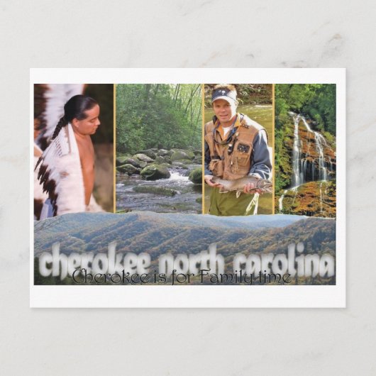 Carte Postale Cherokee NC PostCard (Devant)