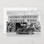Carte Postale Cherokee Parts Store, 1936 (Devant / Derrière)