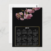 Carte Postale Cherry Blossom Branch 2015 Calendrier (Devant / Derrière)