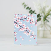 Carte Postale Cherry Blossom Branches Serene Pattern (Debout devant)
