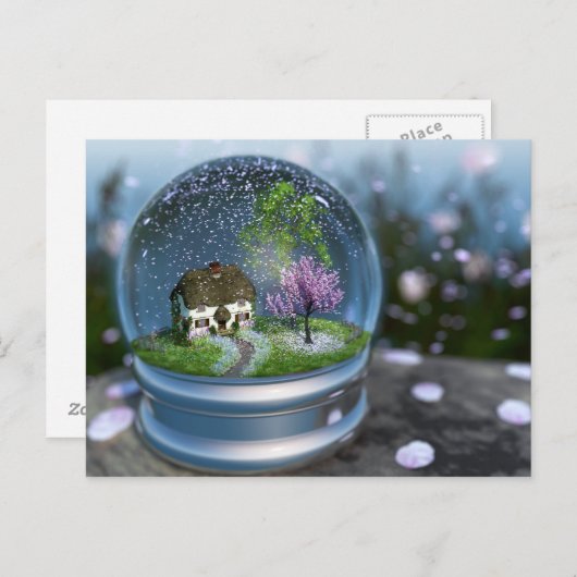 Carte postale Cherry Blossom Globe (Devant / Derrière)