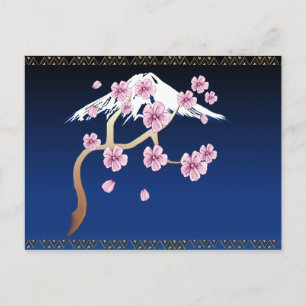 Carte postale Cherry Blossoms et Mt Fuji