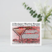 Carte postale Cherry Cola Martini Recette (Debout devant)