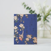 Carte Postale Cherry de pleurs et Bullfinch, Hokusai (Debout devant)