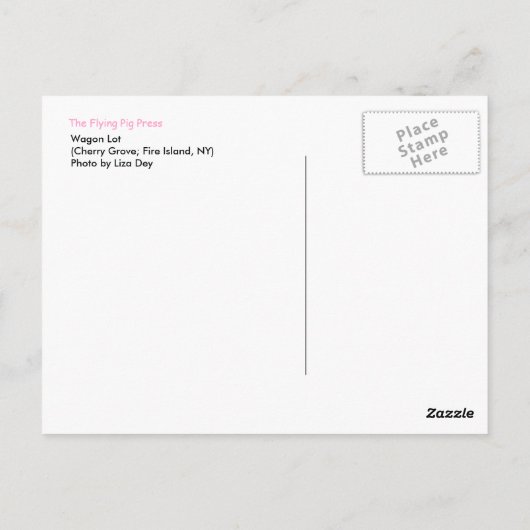 Carte postale 'Cherry Grove Pride Wagon' (Dos)