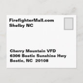 Carte postale Cherry Mountain Firefighter (Dos)