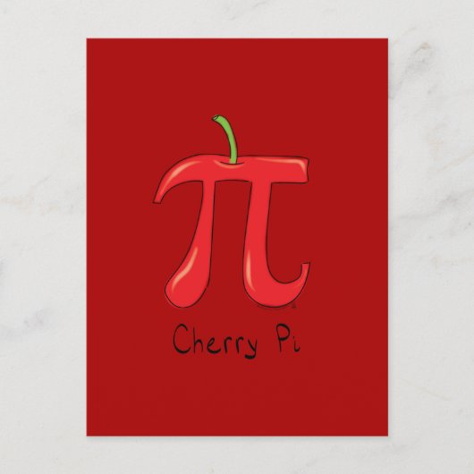 Carte postale Cherry Pi Cute Math Pi Day (Devant)