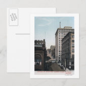 Carte Postale Cherry Street Scène avec Alaska Bldg (Devant / Derrière)