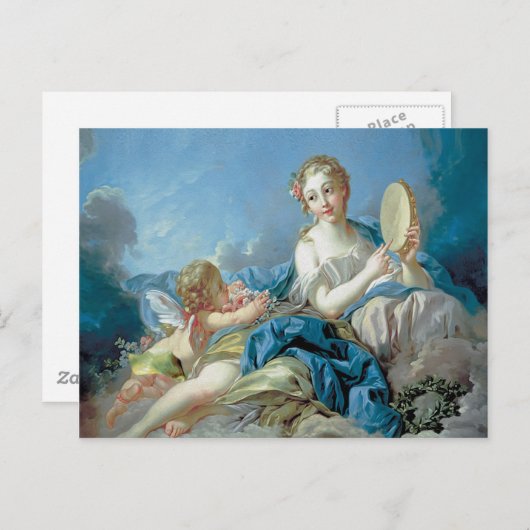 Carte Postale Cherub aux fleurs (Devant / Derrière)