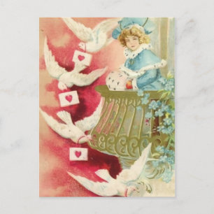 Carte Postale Cherub aux oiseaux