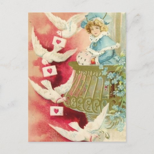 Carte Postale Cherub aux oiseaux (Devant)