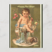 Carte Postale Chérub Champagne Éditée Bonne Année (Devant)