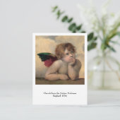 Carte Postale Cherub de Sistine Madonna par Raphael (Debout devant)