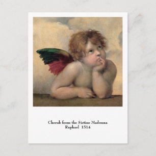 Carte Postale Cherub de Sistine Madonna par Raphael