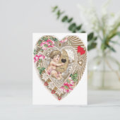 Carte Postale Cherub Jouer à la harpe Illustration (Debout devant)