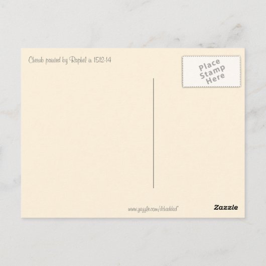 Carte Postale Cherub par Raphael (Dos)