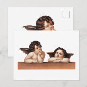 Carte Postale Cherubs après Raphael (1890). (Devant / Derrière)