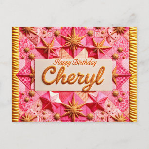 CARTE POSTALE CHERYL~ JEUX ANNIVERSAIRE ~