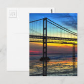 Carte Postale Chesapeake Bay Bridge Icy Sunset Silhouette (Devant / Derrière)