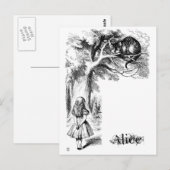 Carte Postale Cheshire Cat (Devant / Derrière)