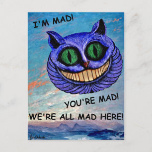 Carte Postale Cheshire Cat : Nous sommes tous morts ici ! (Pays 