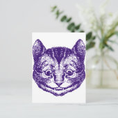 Carte Postale Cheshire Chat Enclavé violet (Debout devant)