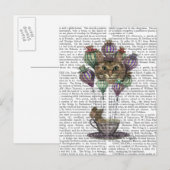 Carte Postale Cheshire Chat Hot Air Balloon (Devant / Derrière)