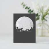 Carte Postale Chess Board Player Chat Mouse Pleine lune (Debout devant)