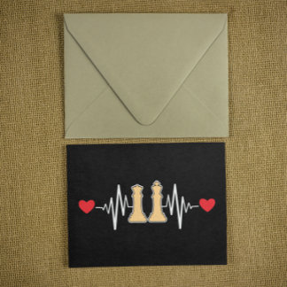 Carte Postale Chess Heartbeat Checkmate Vintage