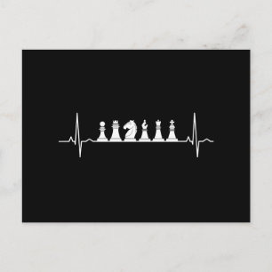 Carte Postale Chess Heartbeat Jouer aux échecs