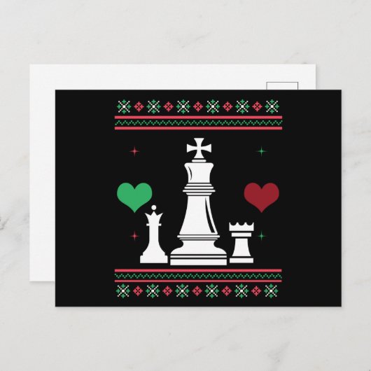 Carte Postale Chess Ugly Christmas (Devant / Derrière)