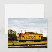 Carte Postale Chessie System Caboose à Toledo, OH 1996 (Devant / Derrière)