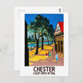 Carte Postale Chester, Angleterre, quai de ville, gare (Devant / Derrière)
