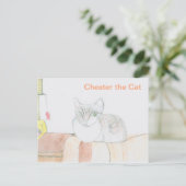 Carte Postale Chester le chat (Debout devant)