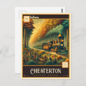 Carte Postale Chesterton, Indiana | VINTAGE (Devant / Derrière)