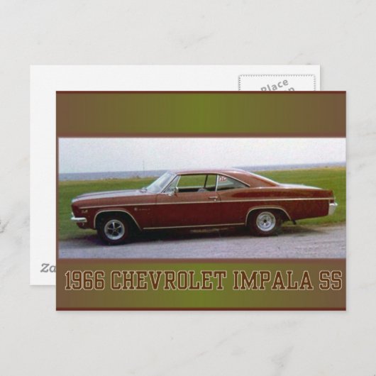 CARTE POSTALE CHEV IMPALA SS 1966 (Devant / Derrière)