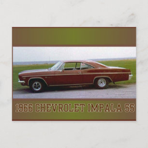 CARTE POSTALE CHEV IMPALA SS 1966