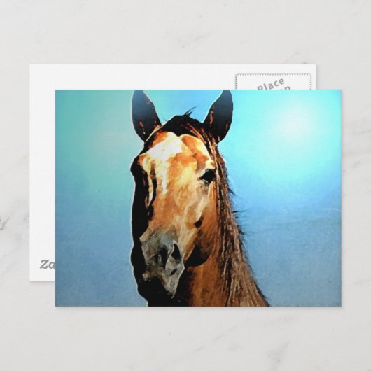 Carte Postale Cheval (Devant / Derrière)