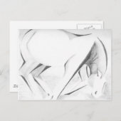Carte Postale Cheval à bascule Abstrait (Devant / Derrière)