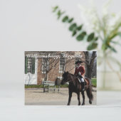 Carte Postale Cheval à cheval en Colonial Williamsburg (Debout devant)
