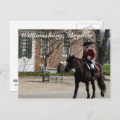 Carte Postale Cheval à cheval en Colonial Williamsburg (Devant / Derrière)