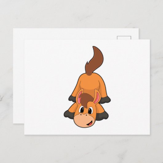 Carte Postale Cheval à jouer (Devant / Derrière)