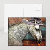 Carte Postale Cheval à la mode (Devant / Derrière)