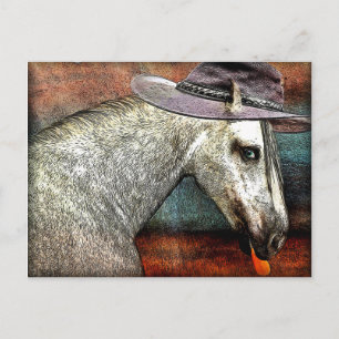 Carte Postale Cheval à la mode
