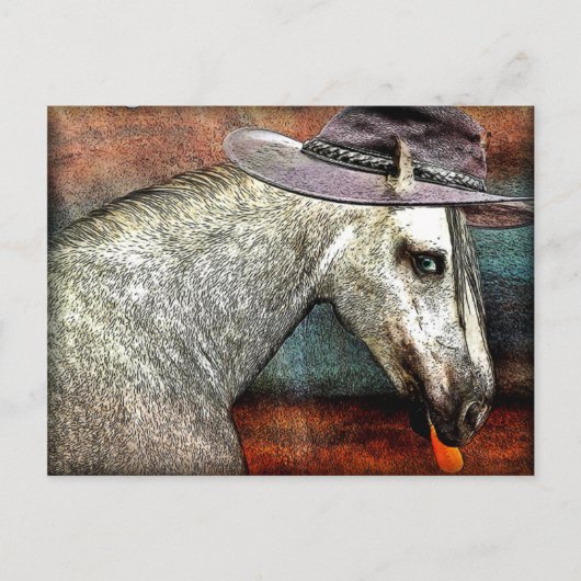 Carte Postale Cheval à la mode (Devant)