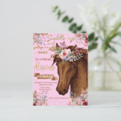 Carte Postale Cheval à l'aquarelle fête d'anniversaire de cheval (Debout devant)