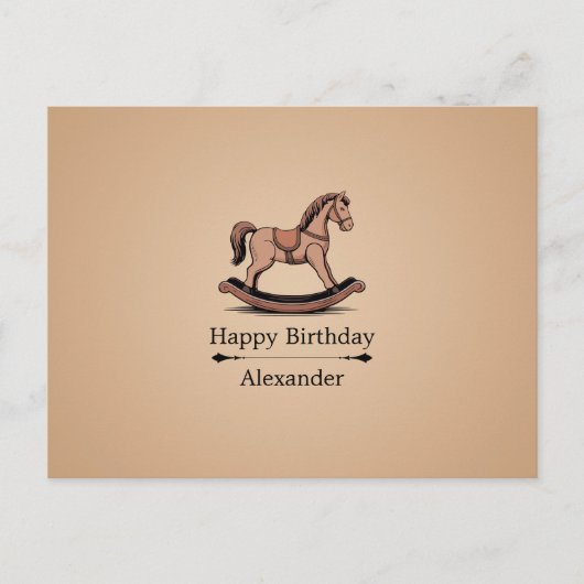 Carte Postale Cheval à roche - Jouets en bois (Devant)