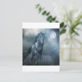 Carte Postale Cheval Abstrait animal lune (Debout devant)